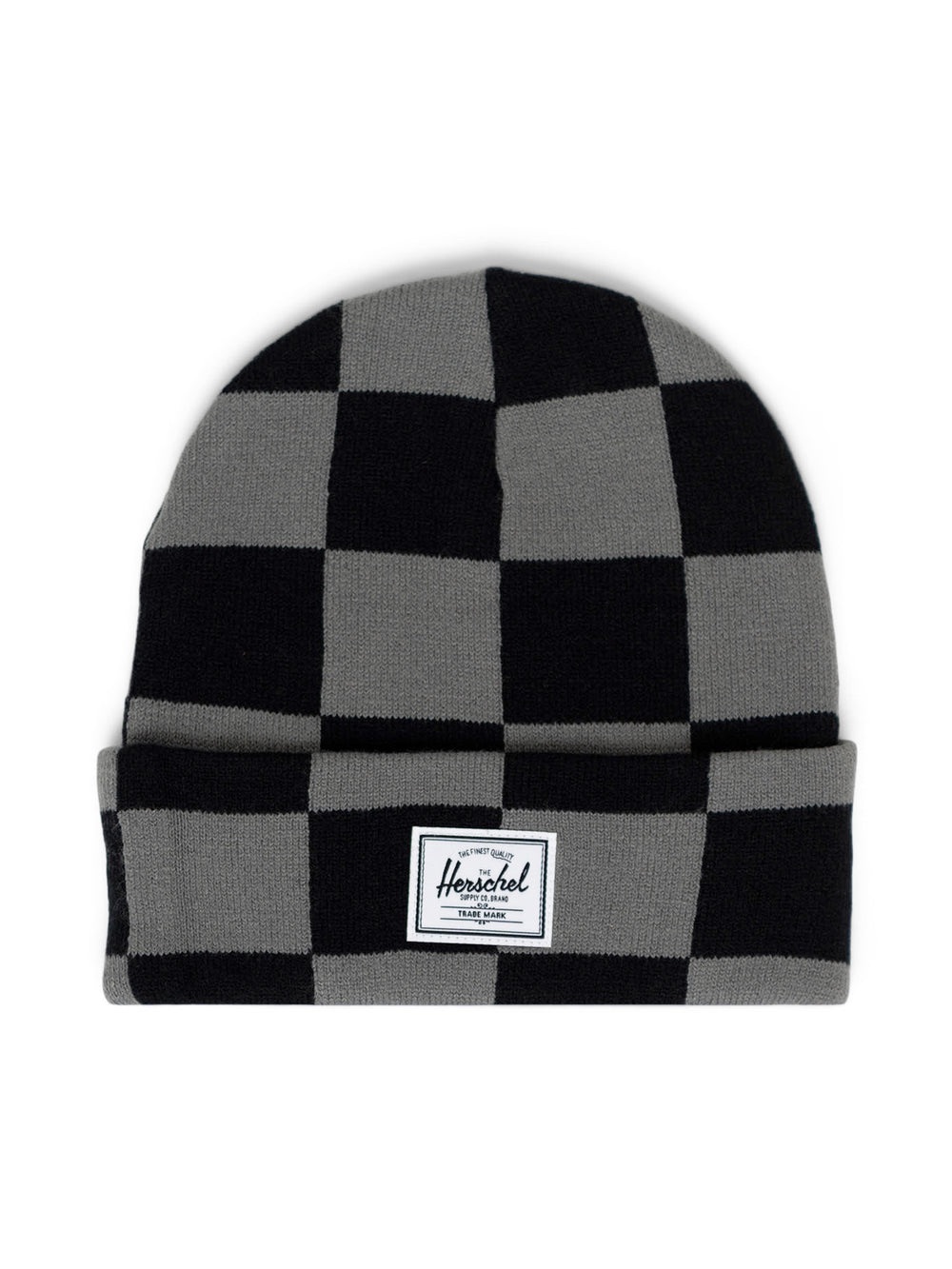 Herschel Supply Company Black & Gray Checkered Cuffed Elmer Beanie